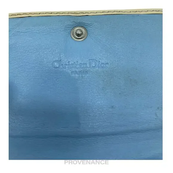 🔴  Dior Compact Wallet - Powder Blue 1 Oblique Trotter - Picture 3 of 8